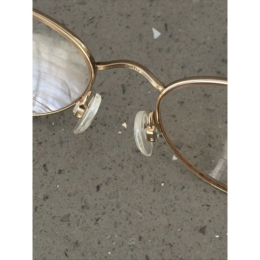 Aristar 6237 026 50-17-135 Gold Flex-Hinge Eyeglasses Frames ONLY round gold